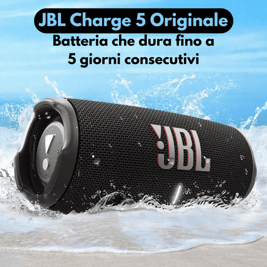 JBL Charge 5 - Batteria che dura fino a 5 giorni consecutivi