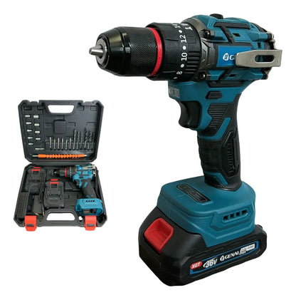 Avvitatore e Chiave a Impulsi Professionale – Include 2 Batterie + Kit COMPLETO di Bits, Bussole e Punta da Trapano!