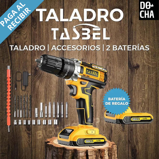 Taladro Tasbel Original - Compra hoy y recibe otra batería gratis