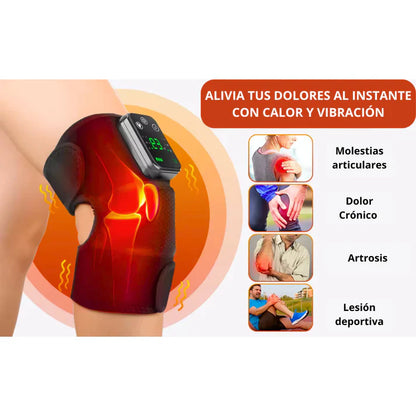 Masajeador Rodillera Térmico® 3 En 1 | Descansa y Alivia el Dolor Rápidamente
